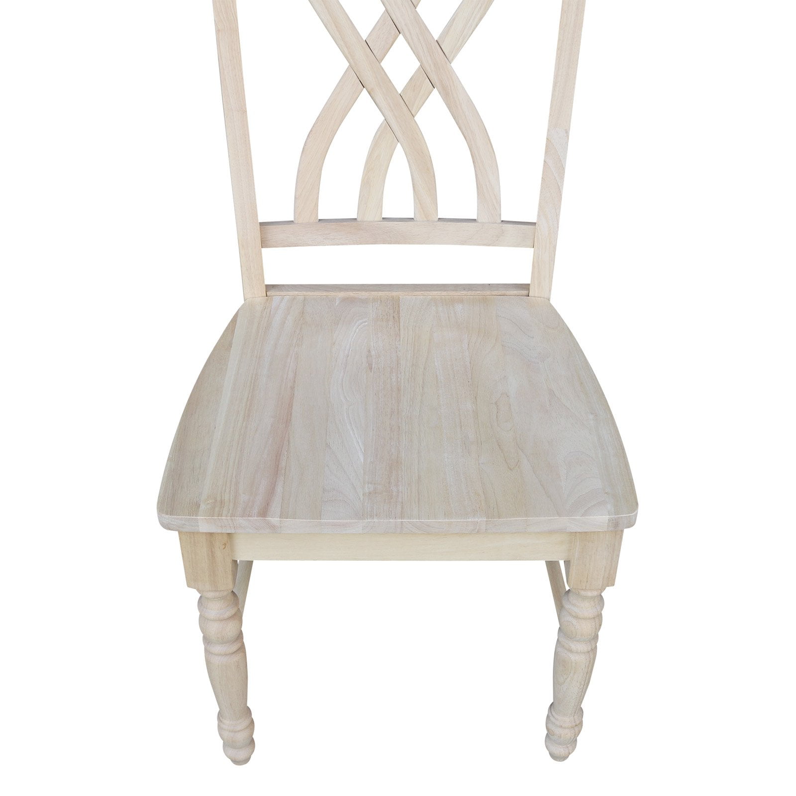International Concepts Unfinished Lattice Side Dining Chairs Set Of 2