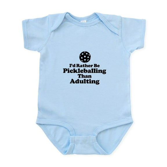 CafePress - I'd Rather Be Pickleballing Than Adultin Body Suit - Baby Light Bodysuit, Size Newborn - 24 Months