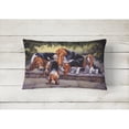 thumbnail image 2 of Carolines Treasures BDBA0276PW1216 "Basset Hound Puppies Momma and Daddy Fabric Decorative Pillow " 12H x16W multicolor, 2 of 3