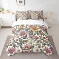 thumbnail image 2 of Erosebridal Literie Fleur Rose Taille Simple, Ensemble de Couette Marguerite Blanche avec Draps, Super Confortable 7 Pcs, 2 of 5