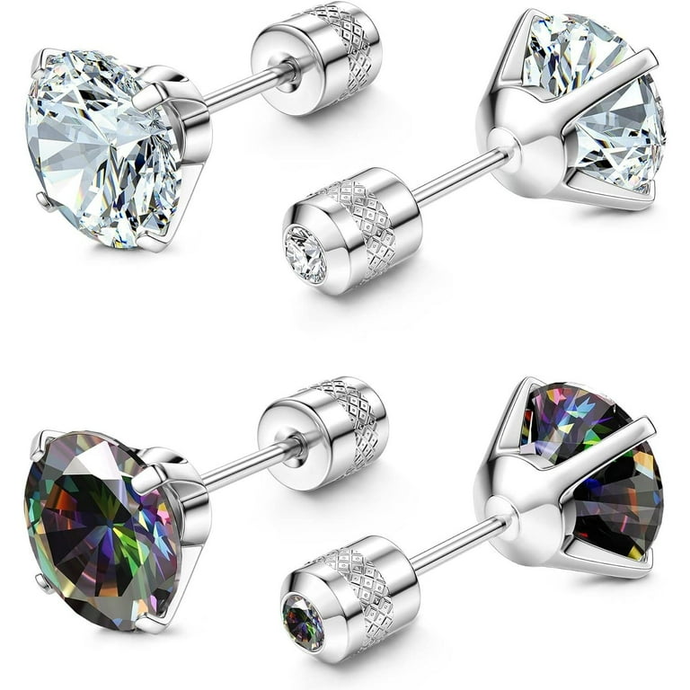 Jstyle Titanium Stud Earrings for Men Women, Studs Hypoallergenic