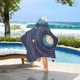 thumbnail image 3 of Yayeee Kids Hooded Towels Toddler Soft Absorbent Beach Bathing Wrap 50" x 23.5", Beige Cat Planet, 3 of 5