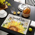 thumbnail image 3 of Sunflowers Placemats Set of 12, Farmhouse Bees Vintage Sunshine Summer Placemats for Dining Table, Place Mats for Kitchen Tabletop, Waterproof Wipeable Dining Table Mats Set, 3 of 9