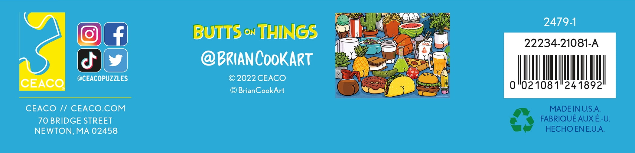 Ceaco - Brian Cook - Butts on Things - 500 Piece Interlocking Jigsaw Puzzle
