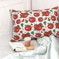 thumbnail image 4 of Fuzoiu Hand Drawn Tomatoes Print Pillow Case with Hidden Zipper,Pillow Covers,Soft and Comfortable Pillowcase-14"x20", 4 of 6