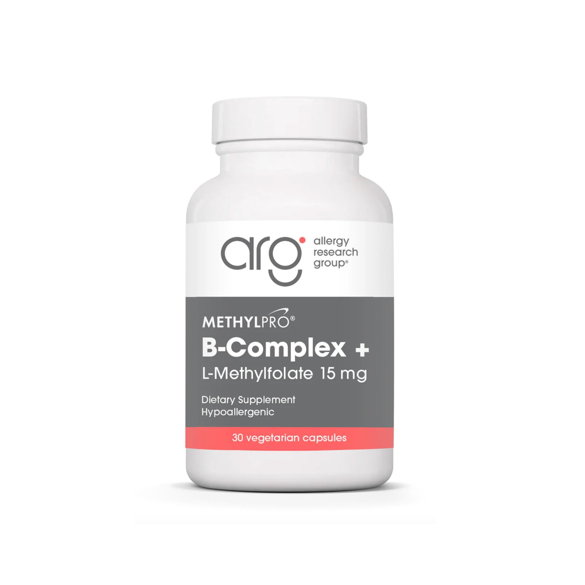MethylPro B Complex + 15mg L-Methylfolate - Professional Strength Vitamin B Complex + Folate Supplement for Energy, Mood + Immune Support - Vitamin B12, Vitamin B6, Vitamin C + More - (30 Capsules)