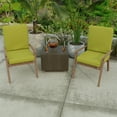 thumbnail image 2 of Jordan Manufacturing 44" x 21" Veranda Kiwi Green Solid Rectangular Outdoor Chair Cushion with Ties and Hanger Loop, 2 of 12