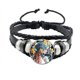 thumbnail image 5 of Genshin Impact Cosplay Prop Snap Button Bracelet, joyería de Anime hecha a mano, brazalete Punk negro multicapa, regalo para mujeres y hombres, 5 of 5