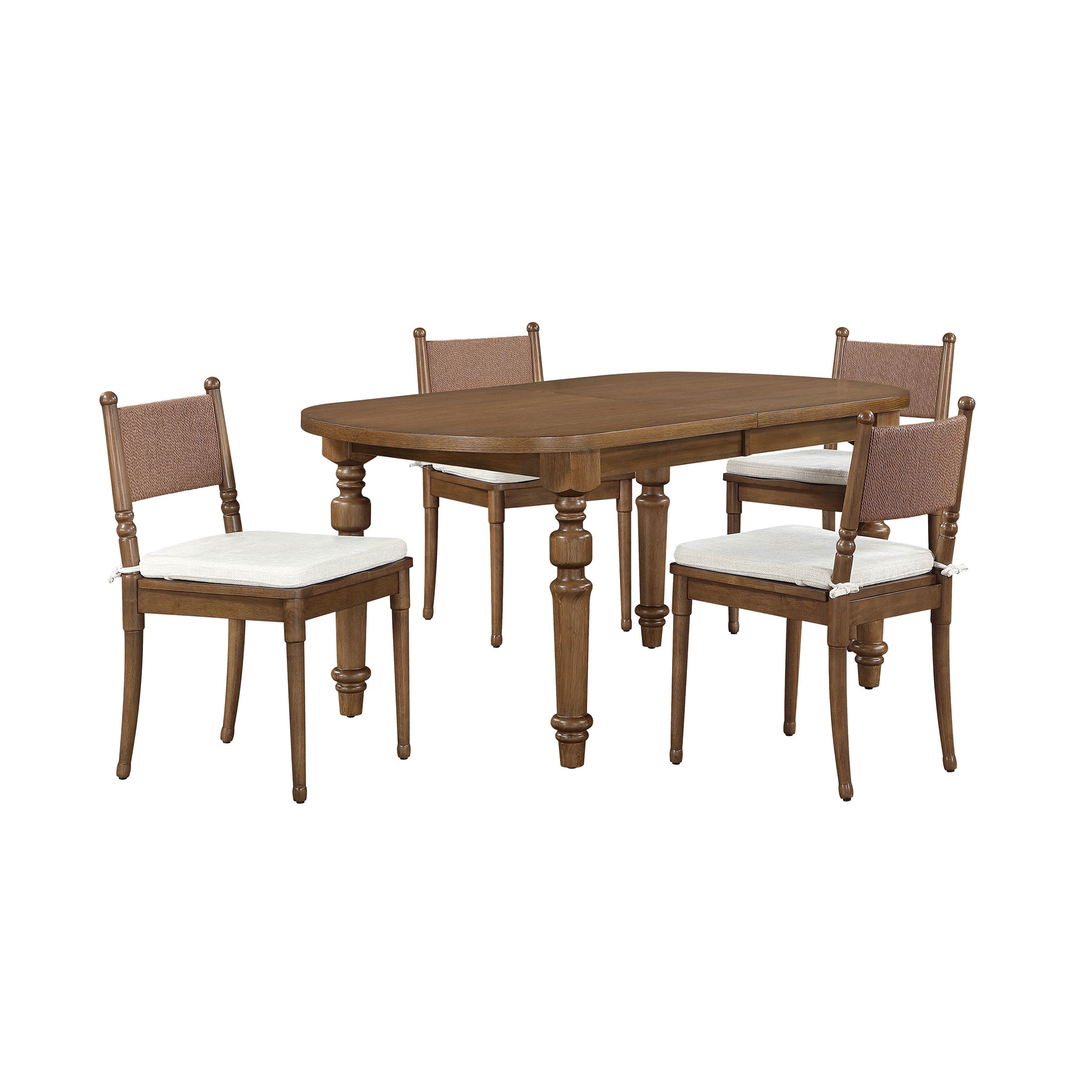 My Texas House Adler Extended Oval Dining Table, Comfortably Seats 6, Provincial Brown