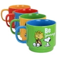 thumbnail image 4 of Gibson 134061.05 Peanuts Classic Gentle Reminders Collection Sto are Stackable Mug Set with Metal Stand, Assorted Color - 4 Piece, 4 of 5