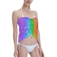 thumbnail image 4 of Disketp Glitter Rainbow Women Swimsuit Cover Up Short Chiffon Summer Beach Sarong Bikini Wrap Skirt Bathing Suit, 4 of 7