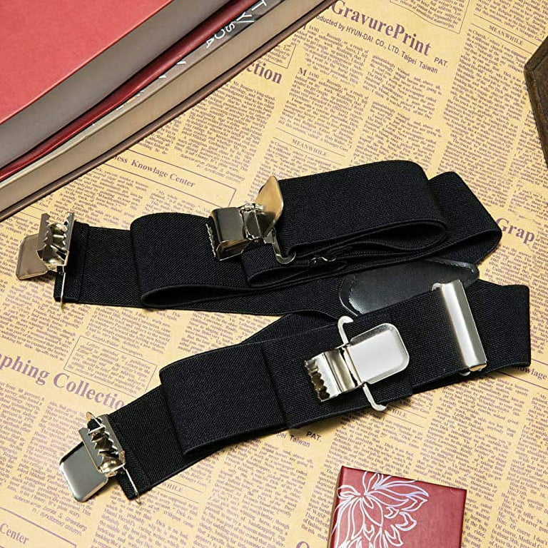 LNKOO Heavy Duty Clip Suspenders for Men - Men's Adjustable X Back
