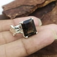 thumbnail image 2 of 925 Sterling Silver Ring For Womens, Natural Smoky Quartz Ring Gemstone Unique Handcrafted Ring For Her, 2 of 7