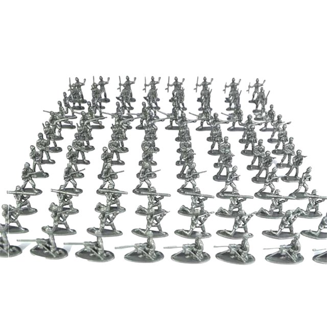 Feggg 100 piezas de varias figuras de soldados de juguete, soldados verdes masculinos, figuras de acción de soldados de juguete para niños adecuados para una variedad de ocasiones (juguete educativo)