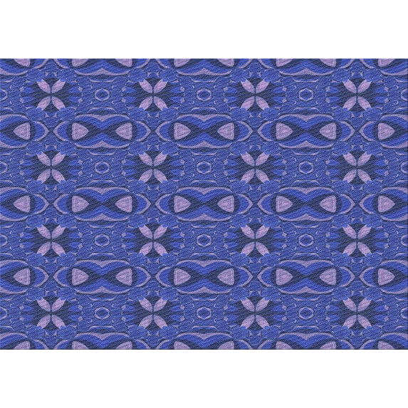 Ahgly Company Indoor Rectangle Patterned Light Slate Blue Area Rugs, 7' x 9'