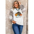 thumbnail image 4 of POGLIP Haut Color Block Beige Léopard Citrouille pour Femmes, 4 of 6