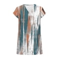 thumbnail image 7 of Short Sleeve Shirts for Women Casual Soft V Neck Boho Basic Tee Tops Summer Outfit Clothes Summer Tops For Women, 7 of 7
