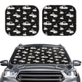 thumbnail image 2 of Fuzoiu Swan And Dragonflies Print Car Windshield Sunshade,Folding Front Windshield Sun Shade,for Most Car Sedan SUV Truck,Car Windshield Sunshade-Small, 2 of 6