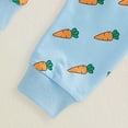thumbnail image 6 of CAICJ98 Toddler Baby Boy Easter Outfit Summer Clothes Long Sleeve Sweatshirts Pants Cute Bunny Clothing Set (Blue,2-3 Years), 6 of 7