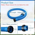 thumbnail image 3 of 2 Pcs 29060e Above Ground Pool Hoses 1.5" Diameter 59" Long Swimming Pool Pump Hose Replacement for Filter Pump, Saltwater System, Sand Filters Accessories(Blue), 3 of 7