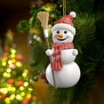 thumbnail image 5 of Costeam Christmas Unique Acrylic Snowman Hanging Pendant Ornament Christmas Tree Decoration Festive Xmas Hanging Ornament For Home Tree Decor, 5 of 6