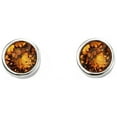 thumbnail image 1 of Beginnings November Swarovski Birthstone Earrings - Silver/Orange, 1 of 1