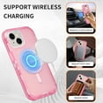 thumbnail image 3 of For iPhone 11 Magsafe Case, Transparent Phone Case Compatible with MagSafe, Triple Layer Magnetic Charging Case, Heavy Duty Shockproof and Drop-Proof Phone Case, Crystal Pink, 3 of 7