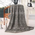 thumbnail image 2 of Geometric Diamond Striped Pattern Blanket,Comfortable Soft Lamb Wool Throw Blanket,All Season,Warm Lightweight Blankets for Sofa Bed Couch Living Room Chair,50"x60", 2 of 4
