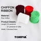 thumbnail image 2 of Juego de cintas de chifón de seda TONIFUL, 4 rollos de 4 cm x 20 m, coloridas, 2 of 6