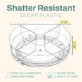 thumbnail image 3 of Home Intuition Round Plastic Lazy Susan Turntable Food Storage Container for Kitchen, 4 Removable Bins, 2 Pack, 3 of 7