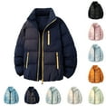 thumbnail image 5 of qucoqpe Winter Coats for Men 2025 Fashion Casual Solid Color Long Sleeve Jackets Full Zip Up Puffer Parkas with Zipper Pockets, 5 of 5