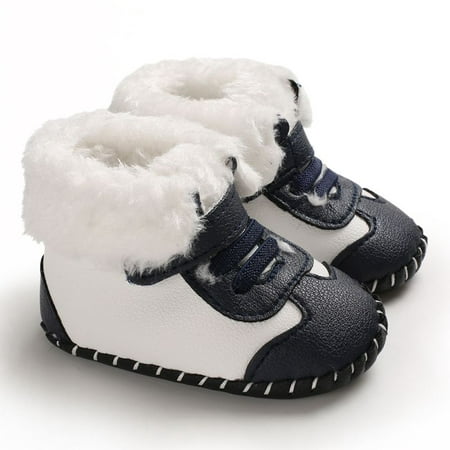 Baby Boy Girl Winter Warm Anti-Slip Shoes Casual Sneakers Toddler Soft Soled First