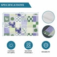 thumbnail image 6 of Spring Floral Checkered Placemats Set of 6, Sage Green Purple Buffalo Plaid Placemats for Dining Table, Place Mats for Kitchen Tabletop, Waterproof Wipeable Dining Table Mats Set, 6 of 9