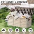 thumbnail image 3 of Ktaxon 75gal Foldable Outdoor Storage Deck Box, Collapsible Resin Garden Box with Easy Setup, Khaki, 2 pc, 3 of 15