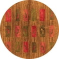thumbnail image 1 of Ahgly Company Indoor Round Abstract Orange Contemporary Area Rugs, 6' Round, 1 of 1