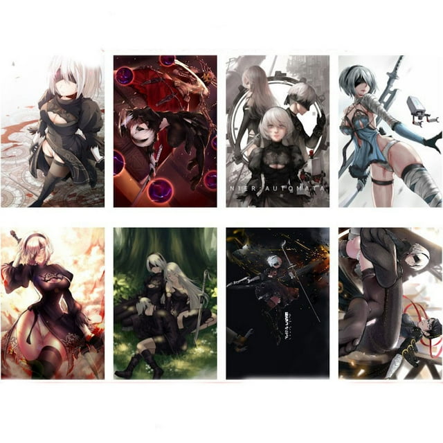 Póster decorativo de pared Nier: Automatas Retro Anime 42 x 29 cm