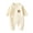 Yellow, variant on Busydd Cotton Newborn Rompers 0-6 Months Casual Cozy Long Sleeve Infant Romper Fashion Cute Side Tie Jumpsuit