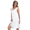 thumbnail image 4 of Plus Size Dresses 4X for Women, VEPKUL Sleeveless Casual Swing T-Shirt Sundress with Pockets, 4 of 9