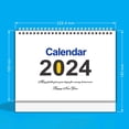 thumbnail image 4 of vnanda Eco-friendly Desk Calendar English Desk Calendar Simple Style Plan Book Spiral Coil Page Turning Date Recording 12 Monthly Calendar for Planning Event, 4 of 8