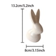 thumbnail image 4 of Cute Q-Style Ceramic Easter Bunny – Large White Tabletop Decoration for Coffee Table & Desk (Ceramics), 4 of 5
