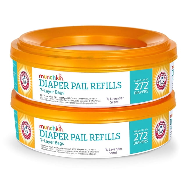 Munchkin Arm & Hammer - Recambios de anillos para contenedor de pañales, 2 Pack (272 C/U) negro 1