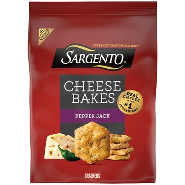 Sargento® Cheese Bakes Pepper Jack Crackers, Cheese Crackers, Lunch Snacks, 4.5 oz