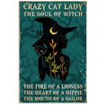 thumbnail image 1 of Carteles de Halloween Retro de gato negro de los años 80 en un mundo lleno de princesa Be A Witch, pintura en lienzo, arte de pared Vintage, decoración del hogar para habitación, 1 of 4