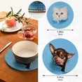 thumbnail image 3 of SKYSONIC Funny Cat Dog Pot Holders Trivets, 2 Pcs Heat Resistant Trivets,Blue Style 3D Cotton Thread Weave Mats for Hot Pads Pans Pot Bowl Teapot for Kitchen Decor, 3 of 7