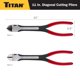 thumbnail image 5 of Pinzas de corte diagonal Titan 60780 de 28 cm de largo, 5 of 6