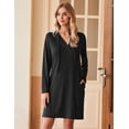 thumbnail image 3 of Zeagoo Casual Dress Ethnic Dress Shift Dress Mini Long Sleeve Floral Spring A Line, 3 of 6
