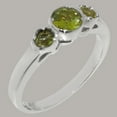 thumbnail image 2 of LBG British Made 14k White Gold Natural Peridot Womens Statement Ring - 33 size options - Size 6.75, 2 of 6