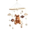 thumbnail image 1 of Boho Nursery Mobile Sensory Toy, recién nacido Rattles Mobile, Wooden Mobile para dormitorio infantil Conejito marrón, 1 of 9