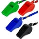 thumbnail image 1 of 4 silbatos deportivos de plástico, silbato con cordón, silbato fuerte para entrenador de supervivencia de emergencia, entrenamiento de perros (negro, azul, rojo y verde), 1 of 5