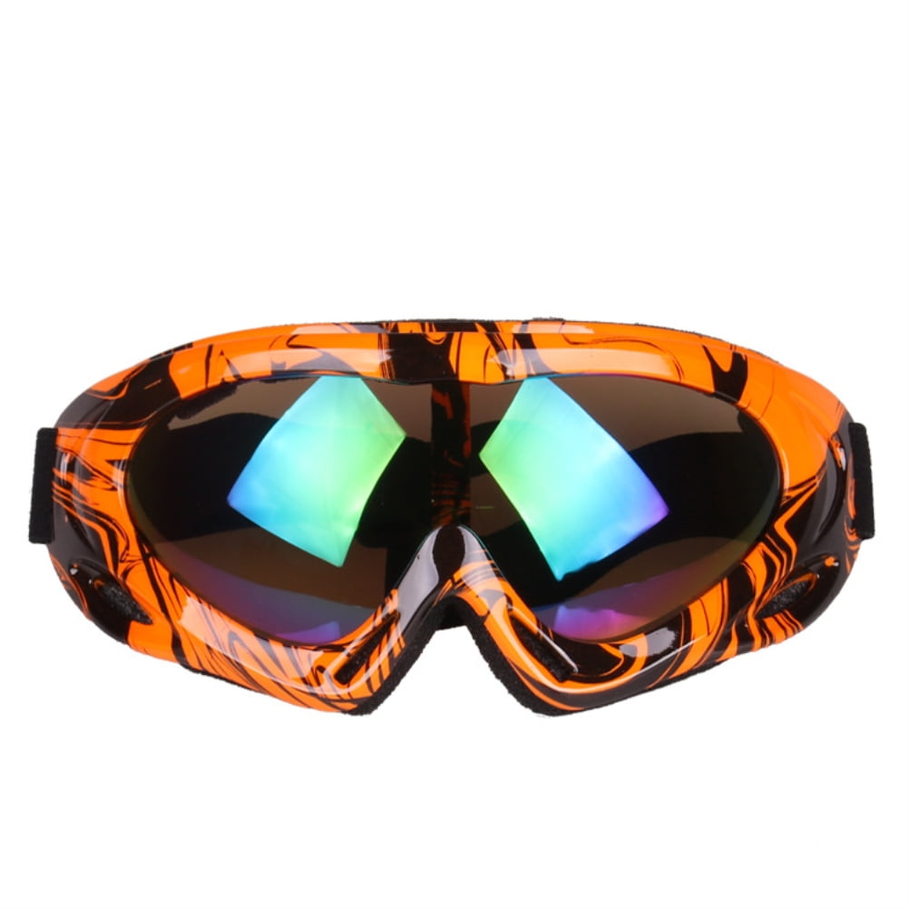 Adult Children Colorful Ski Glasses Single Layer Professional Snow Goggles Windshield Off-Road Motorcycle Mirror Outdoor 